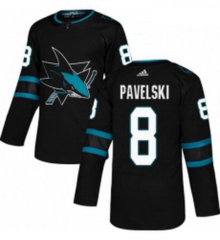 Youth Adidas San Jose Sharks 8 Joe Pavelski Premier Black Alternate NHL Jersey