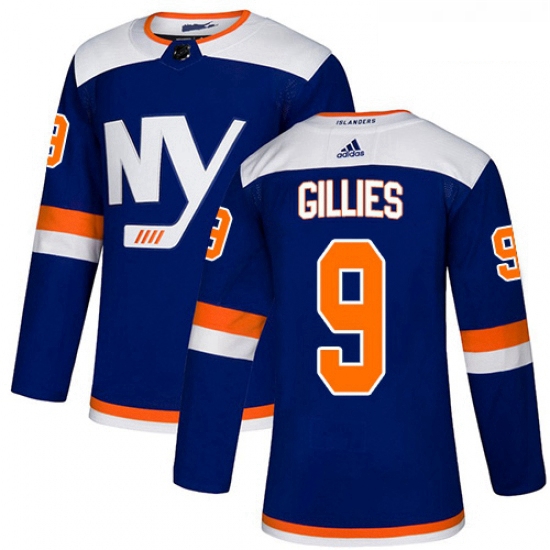 Youth Adidas New York Islanders 9 Clark Gillies Premier Blue Alt