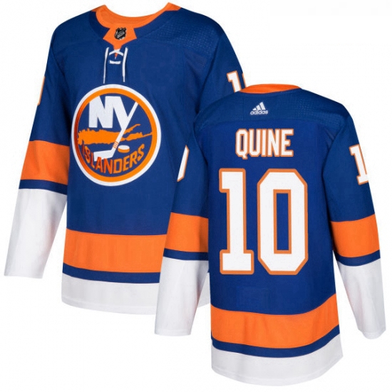 Youth Adidas New York Islanders 10 Alan Quine Premier Royal Blue Home NHL Jersey