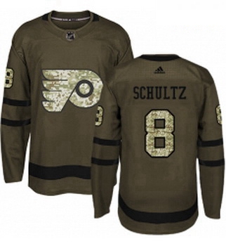 Youth Adidas Philadelphia Flyers 8 Dave Schultz Premier Green Salute to Service NHL Jersey