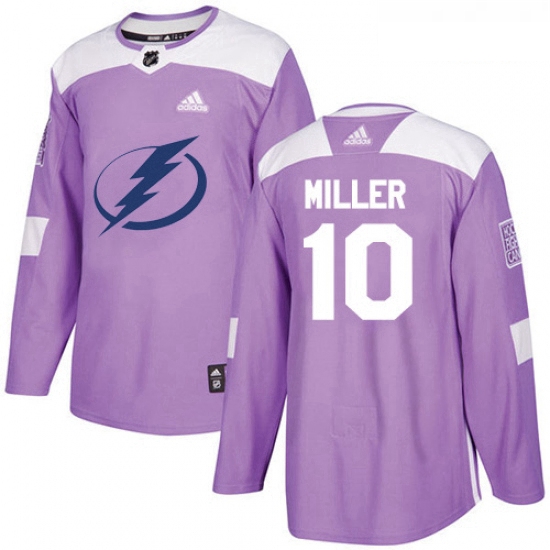 Youth Adidas Tampa Bay Lightning 10 JT Miller Authentic Purple F