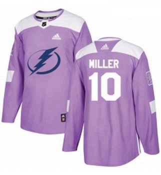 Youth Adidas Tampa Bay Lightning 10 JT Miller Authentic Purple F