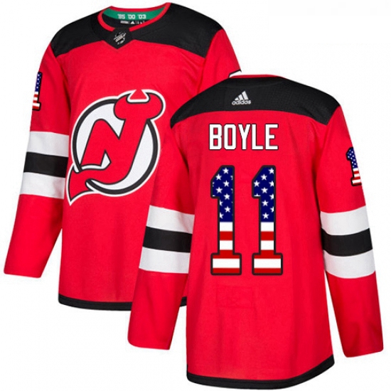 Youth Adidas New Jersey Devils 11 Brian Boyle Authentic Red USA 