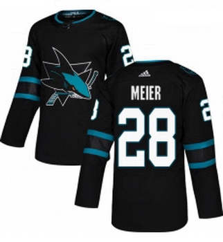 Youth Adidas San Jose Sharks 28 Timo Meier Premier Black Alternate NHL Jersey