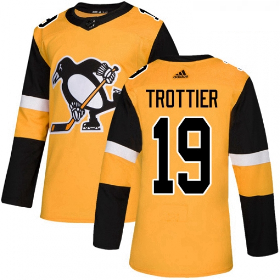 Youth Adidas Pittsburgh Penguins 19 Bryan Trottier Authentic Gold Alternate NHL Jerseyy