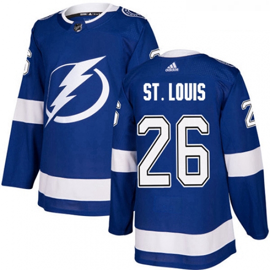 Youth Adidas Tampa Bay Lightning 26 Martin St Louis Authentic Royal Blue Home NHL Jersey