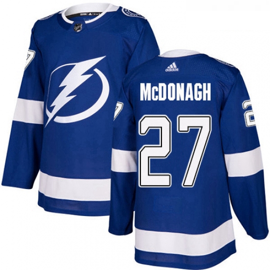 Youth Adidas Tampa Bay Lightning 27 Ryan McDonagh Authentic Royal Blue Home NHL Jerse