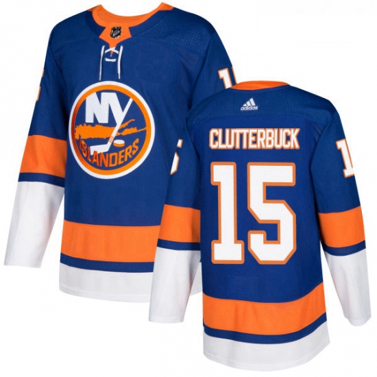 Youth Adidas New York Islanders 15 Cal Clutterbuck Premier Royal Blue Home NHL Jersey