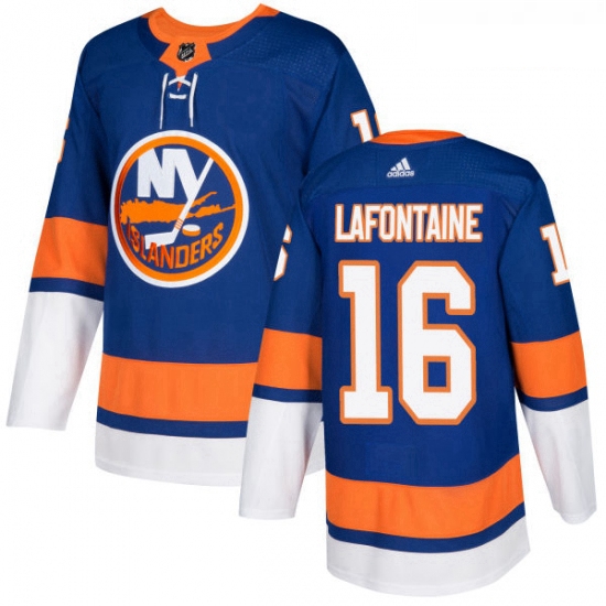 Youth Adidas New York Islanders 16 Pat LaFontaine Authentic Royal Blue Home NHL Jersey