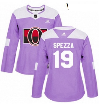 Womens Adidas Ottawa Senators 19 Jason Spezza Authentic Purple Fights Cancer Practice NHL Jersey