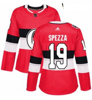 Womens Adidas Ottawa Senators 19 Jason Spezza Authentic Red 2017 100 Classic NHL Jersey