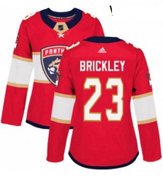 Womens Adidas Florida Panthers 23 Connor Brickley Authentic Red Home NHL Jersey