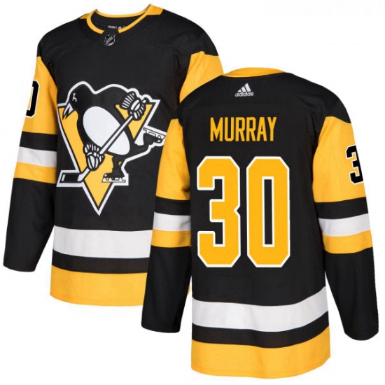 Youth Adidas Pittsburgh Penguins 30 Matt Murray Authentic Black Home NHL Jersey