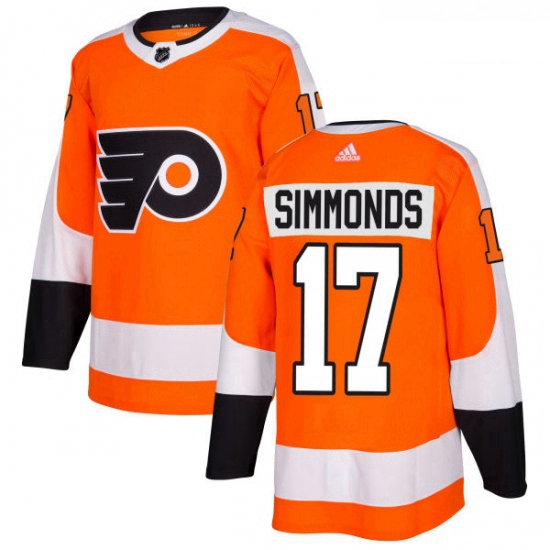 Youth Adidas Philadelphia Flyers 17 Wayne Simmonds Premier Orange Home NHL Jersey