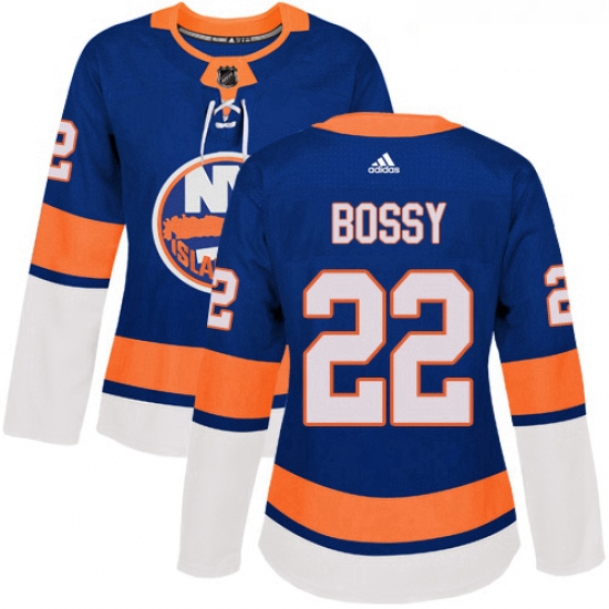 Womens Adidas New York Islanders 22 Mike Bossy Authentic Royal Blue Home NHL Jersey