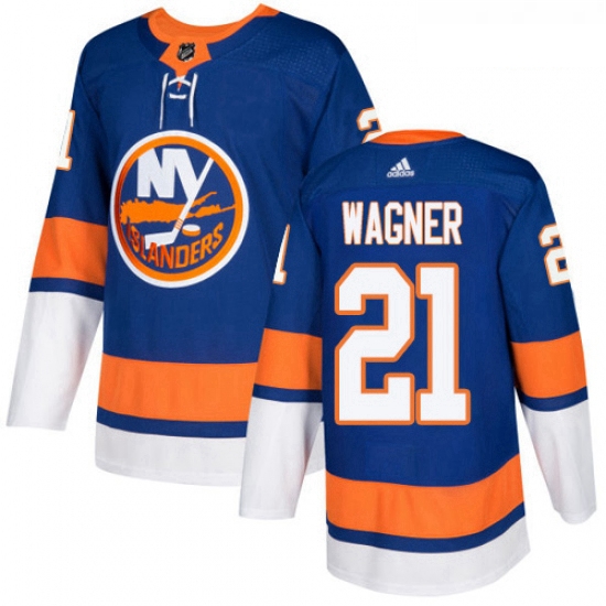 Youth Adidas New York Islanders 21 Chris Wagner Premier Royal Blue Home NHL Jersey