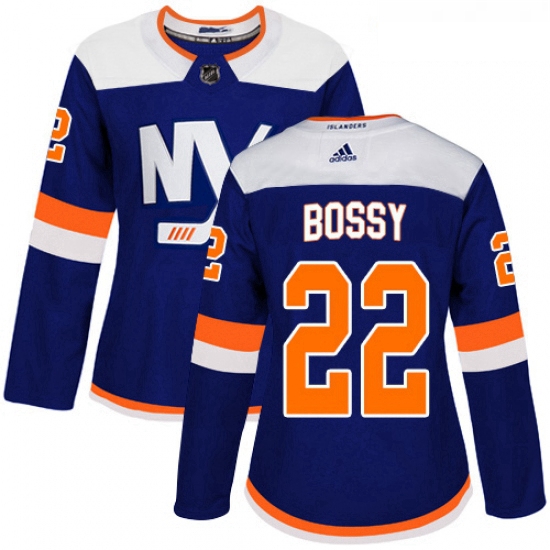 Womens Adidas New York Islanders 22 Mike Bossy Premier Blue Alternate NHL Jersey