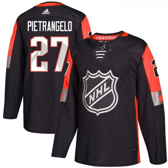 Youth Adidas St Louis Blues 27 Alex Pietrangelo Authentic Black 2018 All Star Central Division NHL J