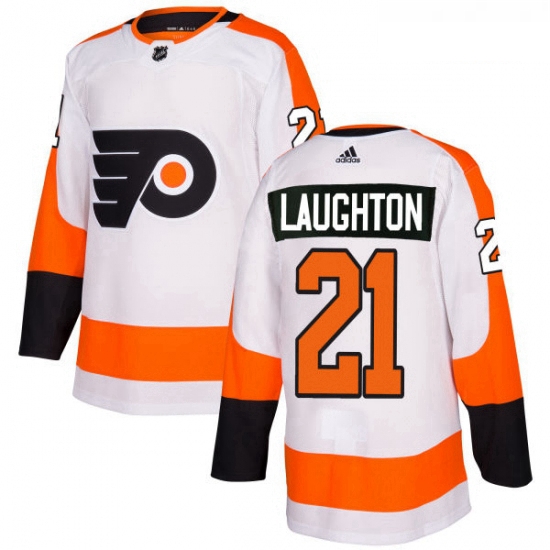 Youth Adidas Philadelphia Flyers 21 Scott Laughton Authentic White Away NHL Jersey