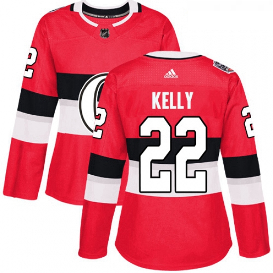 Womens Adidas Ottawa Senators 22 Chris Kelly Authentic Red 2017 100 Classic NHL Jersey