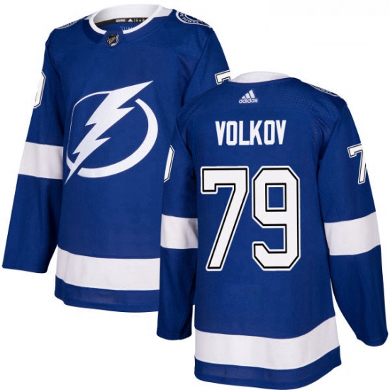 Youth Adidas Tampa Bay Lightning 79 Alexander Volkov Authentic Royal Blue Home NHL Jersey