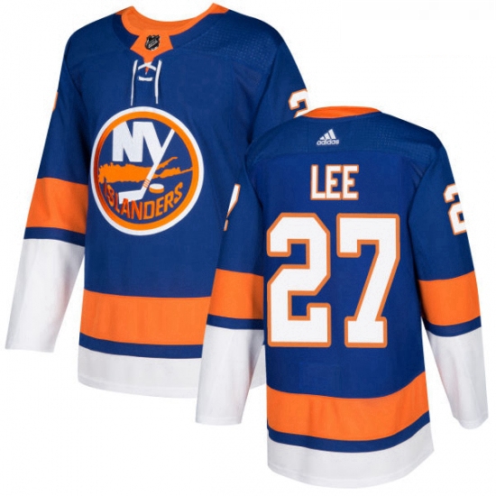 Youth Adidas New York Islanders 27 Anders Lee Authentic Royal Blue Home NHL Jersey