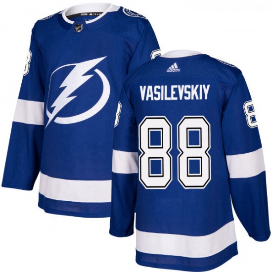 Youth Adidas Tampa Bay Lightning 88 Andrei Vasilevskiy Authentic Royal Blue Home NHL Jersey