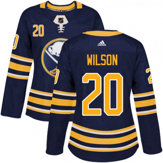 Womens Adidas Buffalo Sabres 20 Scott Wilson Authentic Navy Blue Home NHL Jersey