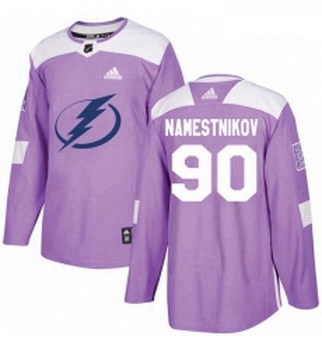 Youth Adidas Tampa Bay Lightning 90 Vladislav Namestnikov Authentic Purple Fights Cancer Practice NH