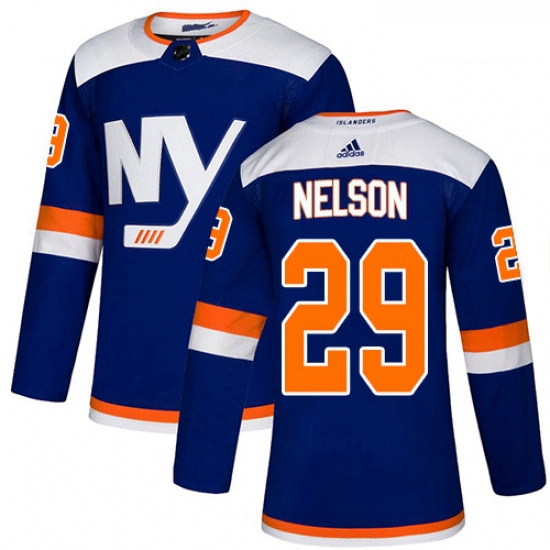 Youth Adidas New York Islanders 29 Brock Nelson Premier Blue Alternate NHL Jersey