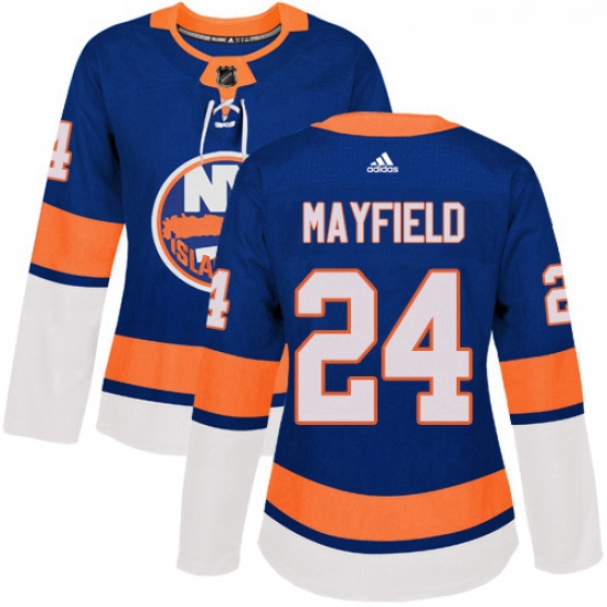 Womens Adidas New York Islanders 24 Scott Mayfield Premier Royal Blue Home NHL Jersey