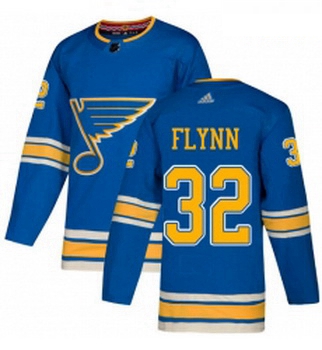 Youth Adidas St Louis Blues 32 Brian Flynn Authentic Navy Blue Alternate NHL Jersey