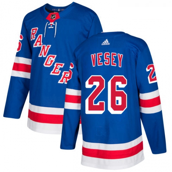 Youth Adidas New York Rangers 26 Jimmy Vesey Authentic Royal Blue Home NHL Jersey