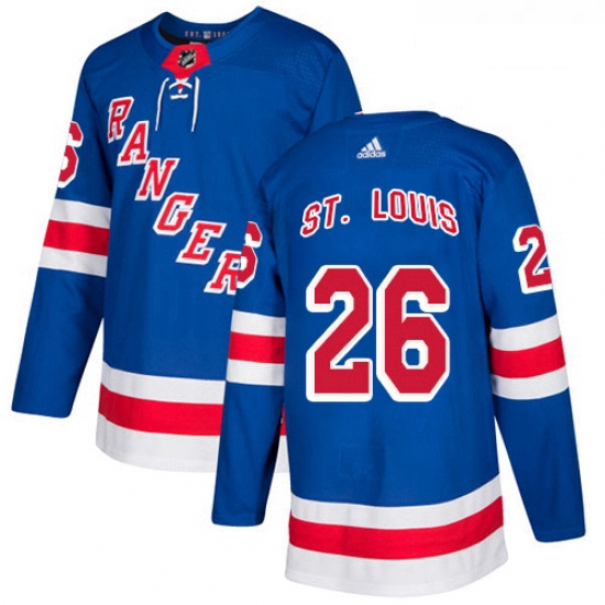 Youth Adidas New York Rangers 26 Martin St Louis Authentic Royal Blue Home NHL Jersey