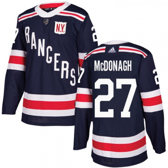 Youth Adidas New York Rangers 27 Ryan McDonagh Authentic Navy Blue 2018 Winter Classic NHL Jersey