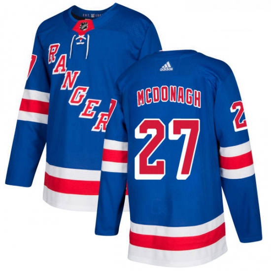 Youth Adidas New York Rangers 27 Ryan McDonagh Premier Royal Blue Home NHL Jersey