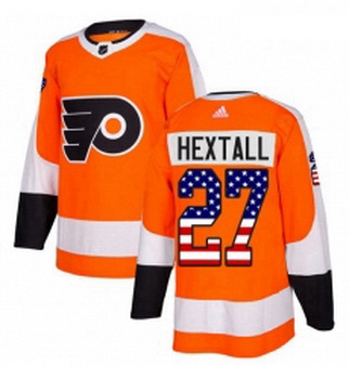 Youth Adidas Philadelphia Flyers 27 Ron Hextall Authentic Orange USA Flag Fashion NHL Jersey