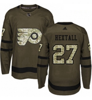 Youth Adidas Philadelphia Flyers 27 Ron Hextall Premier Green Salute to Service NHL Jersey