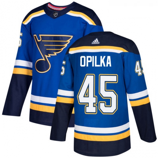 Youth Adidas St Louis Blues 45 Luke Opilka Authentic Royal Blue Home NHL Jersey