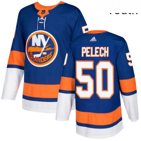 Youth Adidas New York Islanders 50 Adam Pelech Authentic Royal Blue Home NHL Jersey