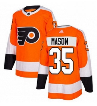 Youth Adidas Philadelphia Flyers 35 Steve Mason Orange Home Authentic Stitched NHL Jersey