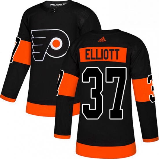 Youth Adidas Philadelphia Flyers 37 Brian Elliott Premier Black Alternate NHL Jersey