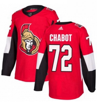 Youth Adidas Ottawa Senators 72 Thomas Chabot Authentic Red Home NHL Jersey