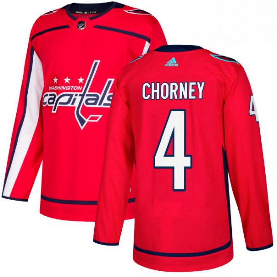 Youth Adidas Washington Capitals 4 Taylor Chorney Authentic Red Home NHL Jersey