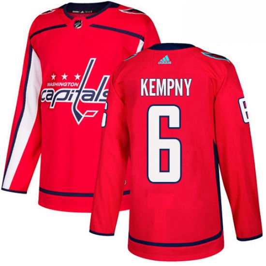 Youth Adidas Washington Capitals 6 Michal Kempny Authentic Red Home NHL Jerse