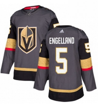 Youth Adidas Vegas Golden Knights 5 Deryk Engelland Authentic Gray Home NHL Jersey