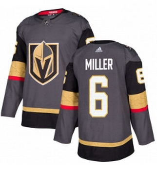 Youth Adidas Vegas Golden Knights 6 Colin Miller Authentic Gray Home NHL Jersey