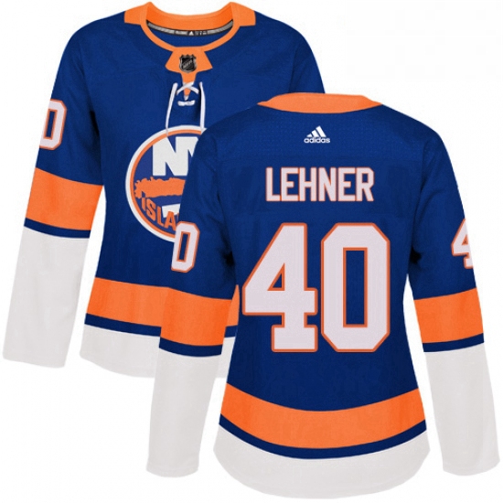 Womens Adidas New York Islanders 40 Robin Lehner Premier Royal Blue Home NHL Jersey