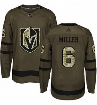 Youth Adidas Vegas Golden Knights 6 Colin Miller Authentic Green Salute to Service NHL Jersey