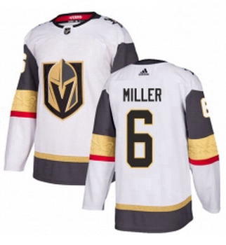 Youth Adidas Vegas Golden Knights 6 Colin Miller Authentic White Away NHL Jersey